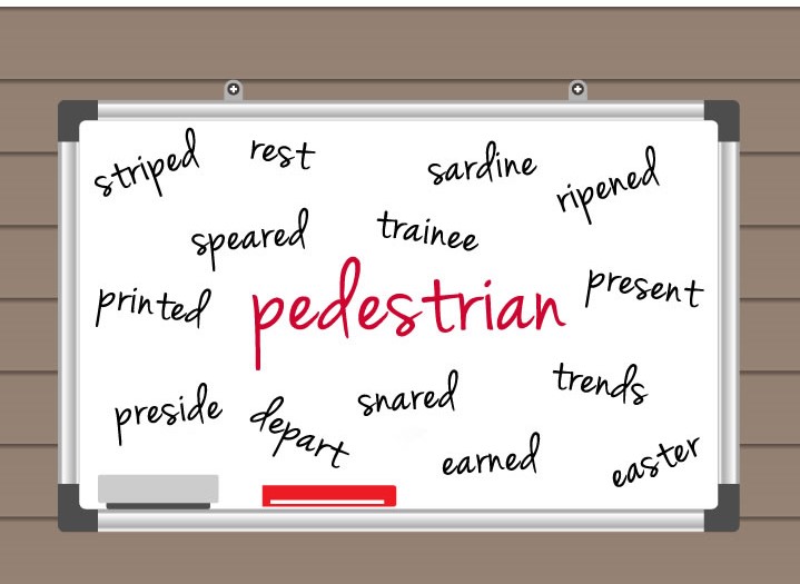 words out of the word pedestrian